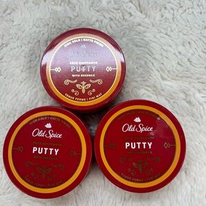 Lot Of 3-Old Spice Stay In Place Putty, 2.22 oz  High Hold Pate Coiffante